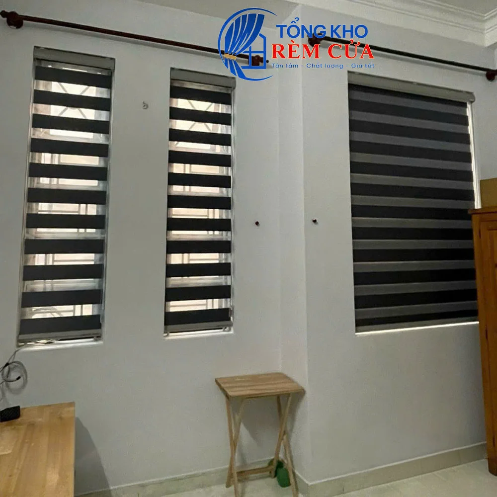 Rèm Cầu Vồng Hàn Quốc màu xám hiện đại - Ảnh 6