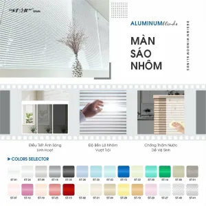 Bảng màu rèm sáo nhôm